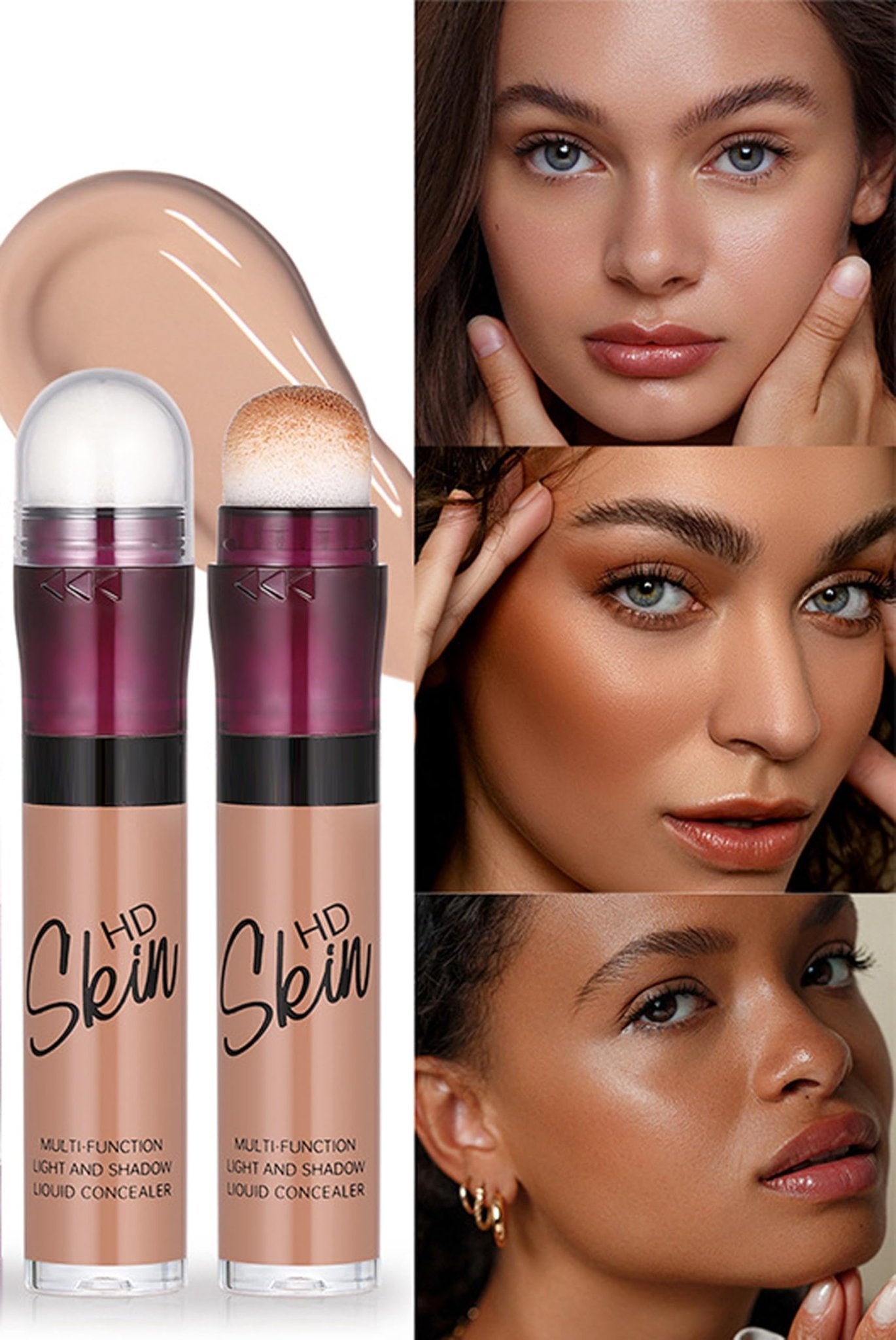 Concealer Stick Foundation Concealer Moisturizing Hydration Brightening Skin Tone Concealer Oil Control Waterproof With Applicator Cushion - TrustMedUSA