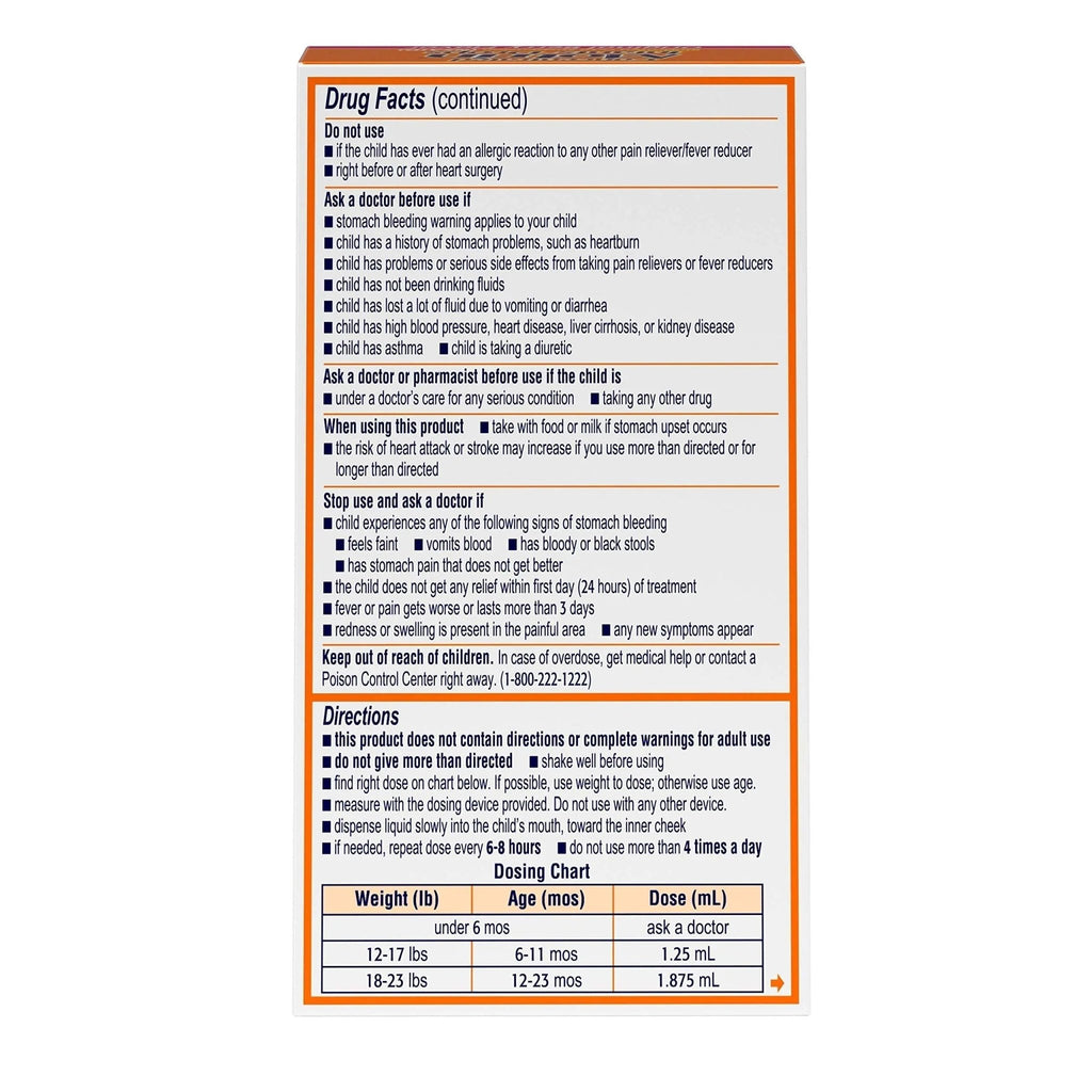 Concentrated Motrin Aspirin, 0.5 Fluid Ounce - TrustMedUSA