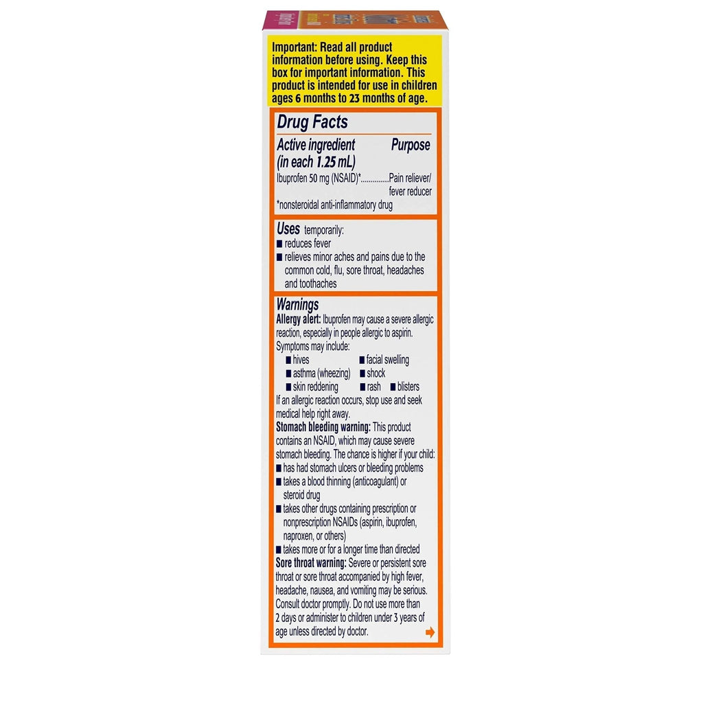 Concentrated Motrin Aspirin, 0.5 Fluid Ounce - TrustMedUSA