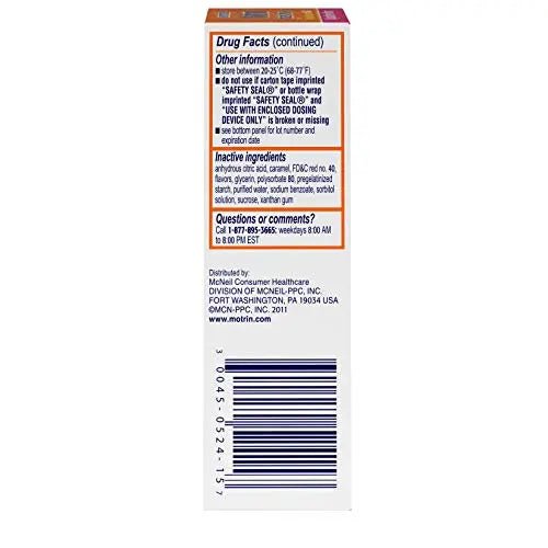 Concentrated Motrin Aspirin, 0.5 Fluid Ounce - TrustMedUSA