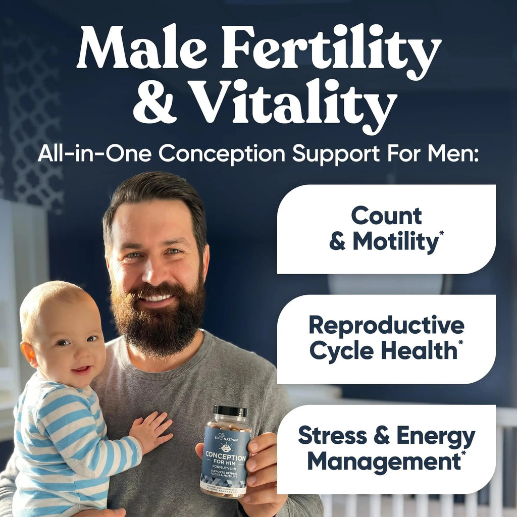 Conception for Him and Vital Liver Bundle - Male Fertility Booster & Prenatal Supplement + 9-in-1 Liver Support - TrustMedUSA