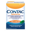 Contac Cold & Flu Medicine, Powerful, Multi-Symptom Relief for Pain, Fever, Sore Throat, Body Aches, Sneezing, Runny Nose & Cough, 24 Count Liquid Gels - Maple Wellness Supplements