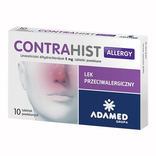 Contrahist Allergy 5mg, 10 tablets - allergic rhinitis, chronic urticaria - TrustMedUSA