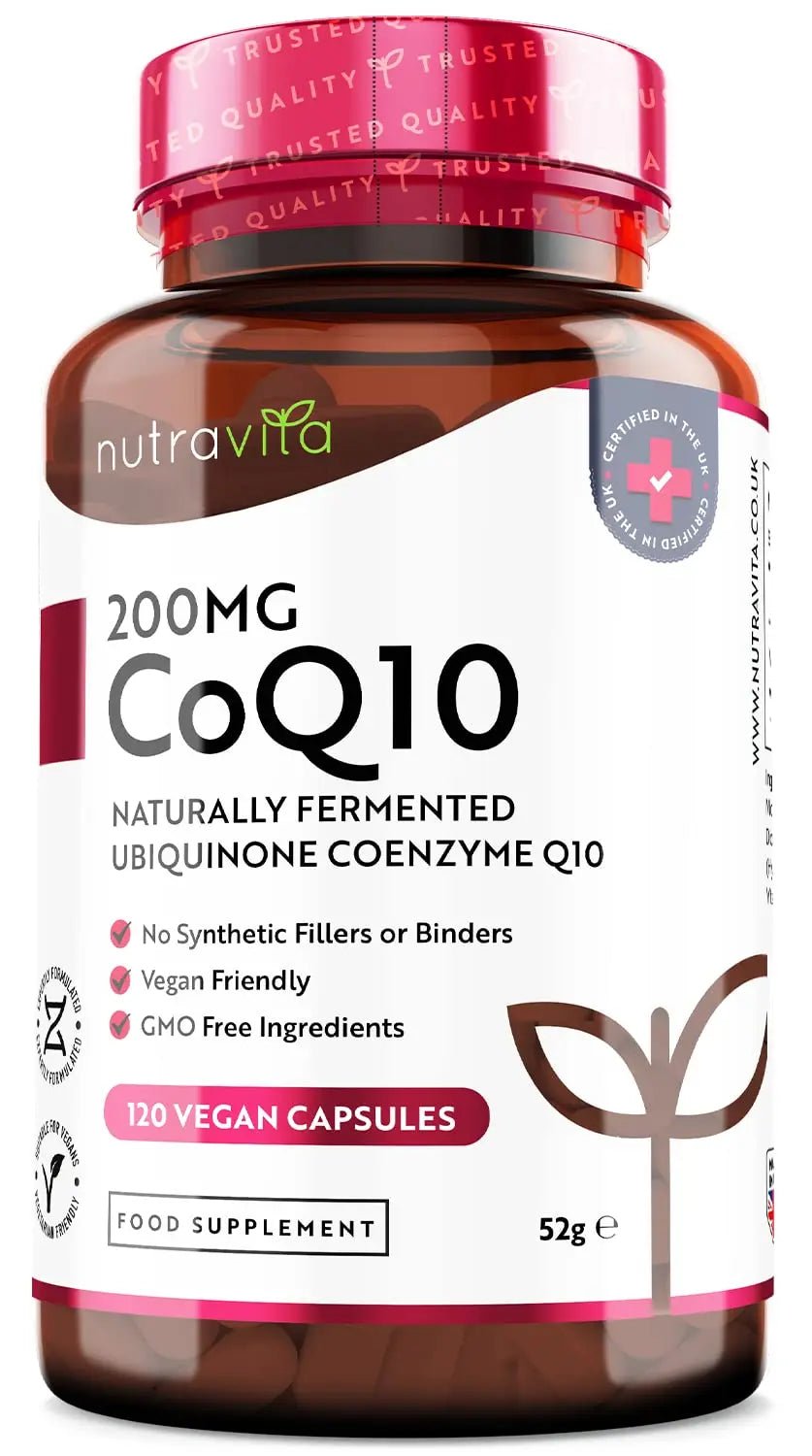 CoQ10 200mg - 120 Vegan Capsules of High Strength Co Enzyme Q10 (4 Months Supply) - TrustMedUSA