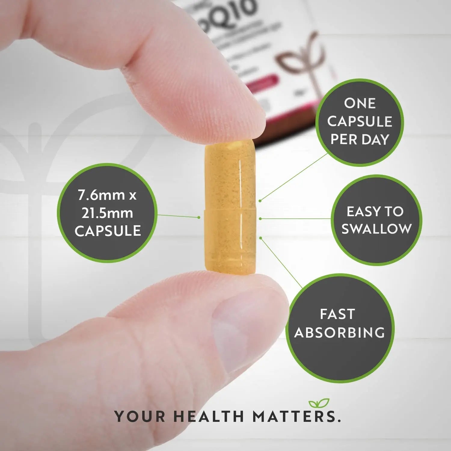 CoQ10 200mg - 120 Vegan Capsules of High Strength Co Enzyme Q10 (4 Months Supply) - TrustMedUSA