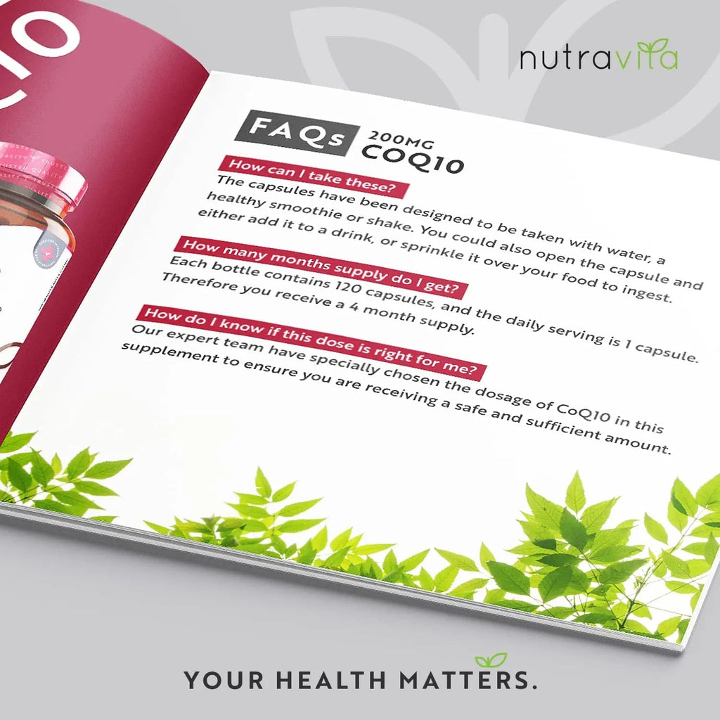 CoQ10 200mg - 120 Vegan Capsules of High Strength Co Enzyme Q10 (4 Months Supply) - TrustMedUSA