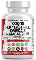 COQ10 200mg Red Yeast Rice 3000mg Omega 3 3000mg Magnesium - TrustMedUSA