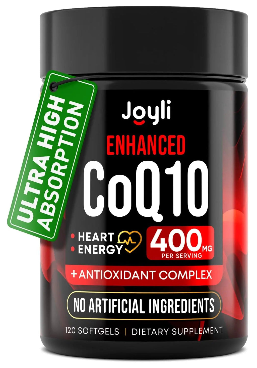 CoQ10 400mg Softgels - High Absorption Co Q10, 400mg Softgels for Heart Health & Energy Production - Enhanced Co Q 10 Supplement with Antioxidants and Flaxseed Oil - CoQ10 400 mg per Serving - TrustMedUSA