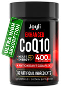 CoQ10 400mg Softgels - High Absorption Co Q10, 400mg Softgels for Heart Health & Energy Production - Enhanced Co Q 10 Supplement with Antioxidants and Flaxseed Oil - CoQ10 400 mg per Serving - TrustMedUSA