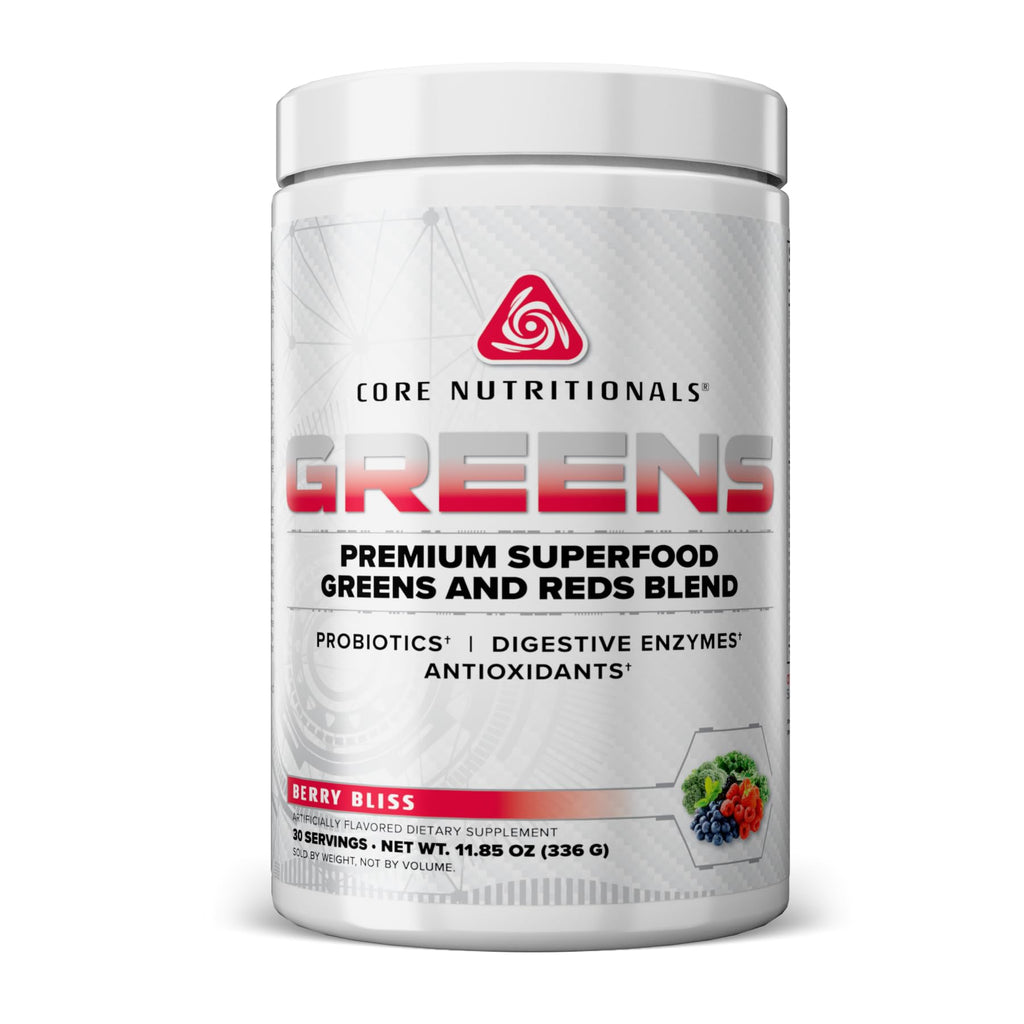 Core Nutritionals Greens | Premium Superfood Reds & Greens Blend | 5 Billion CFU Probiotics, Digestive Enzymes, & Antioxidants | 30 Servings (Berry Bliss) - TrustMedUSA