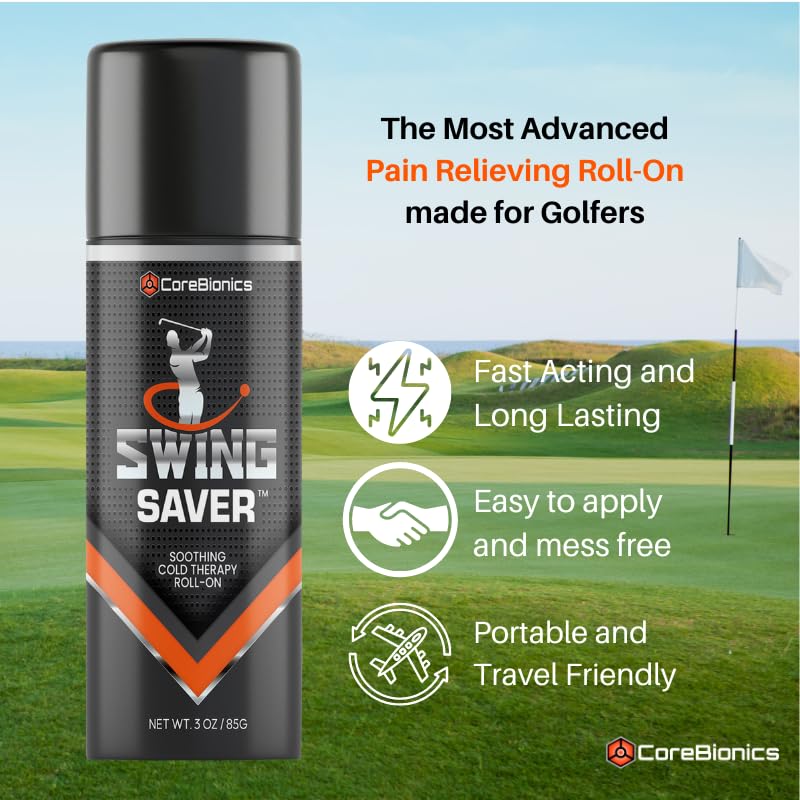 CoreBionics Swing Saver Roll-On: Powerful Pain Relief for Muscles & Joints, Golf Swing Enhancer - TrustMedUSA