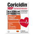 Coricidin HBP, Decongestant-Free Cold Symptom Relief for People with High Blood Pressure, Maximum Strength, Flu & Chest Congestion Liquid Gels, 24 Count - Maple Wellness Supplements