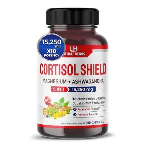 CORTISOL SHIELD 9 IN 1 - 15,250mg Magnesium + Ashwagandha with Phosphatidylserine - TrustMedUSA