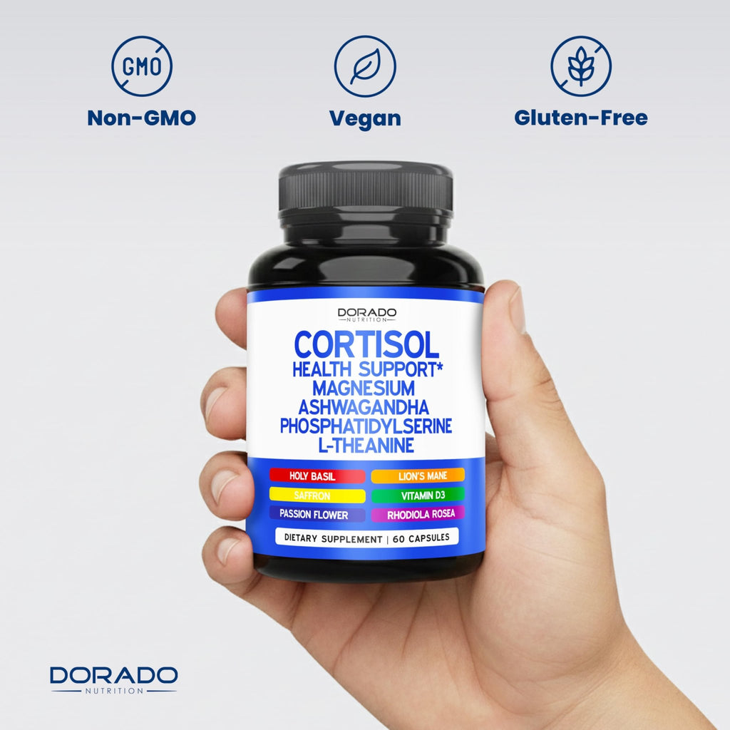 Cortisol Supplements for Women & Men with 14 in1 Blend (Magnesium, Ashwagandha, L Theanine & More) Healthy Cortisol Balance & Calm Mood Support - Third Party Tested, Non GMO, USA Made - 60 Count - TrustMedUSA