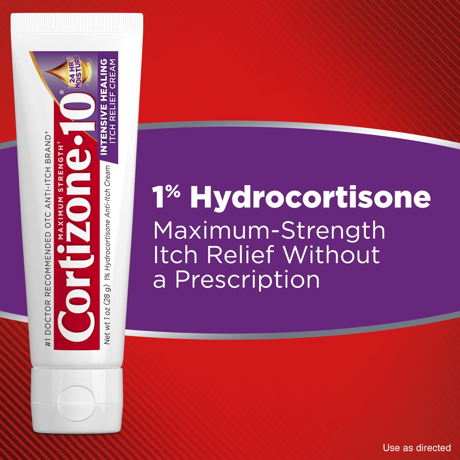 Cortizone-10 Maximum Strength Intensive Healing Itch Relief Cream, 1% Hydrocortisone, Fast-Acting, Anti-Itch Cream for Bug Bites, Rash, Eczema, Psoriasis, Poison Ivy, Oak, Sumac & More, 1 oz - TrustMedUSA