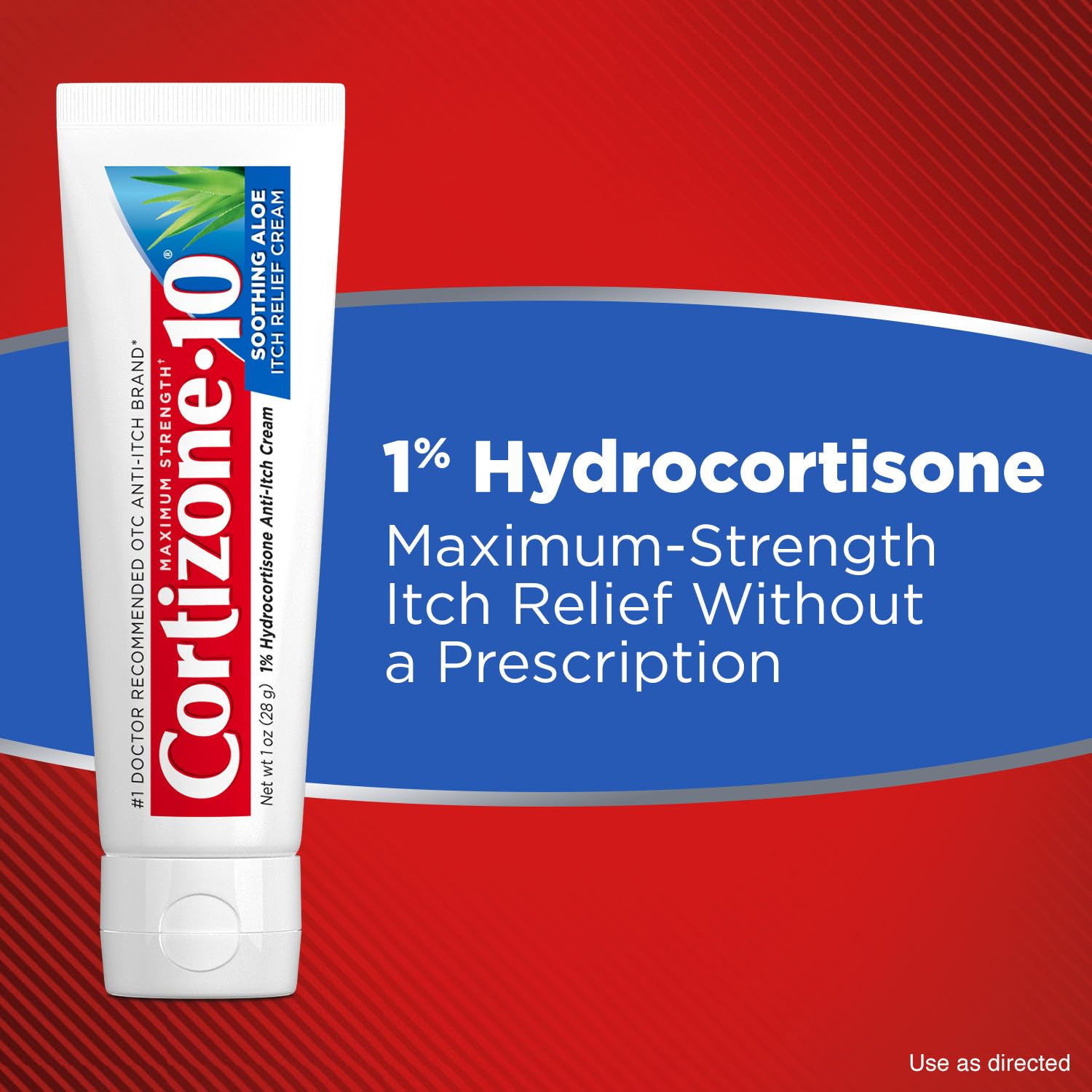 Cortizone-10 Maximum Strength Soothing Aloe Itch Relief Cream, 1% Hydrocortisone, Fast-Acting, Anti-Itch Cream for Bug Bites, Rash, Eczema, Psoriasis, Poison Ivy, Oak, Sumac & More, 1 oz - TrustMedUSA