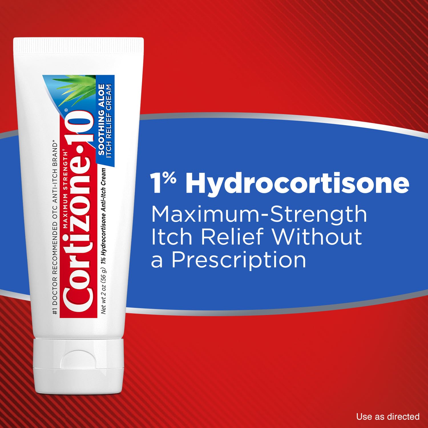 Cortizone-10 Maximum Strength Soothing Aloe Itch Relief Cream, 1% Hydrocortisone, Fast-Acting, Anti-Itch Cream for Bug Bites, Rash, Eczema, Psoriasis, Poison Ivy, Oak, Sumac, 2 oz (Pack of 4) - TrustMedUSA