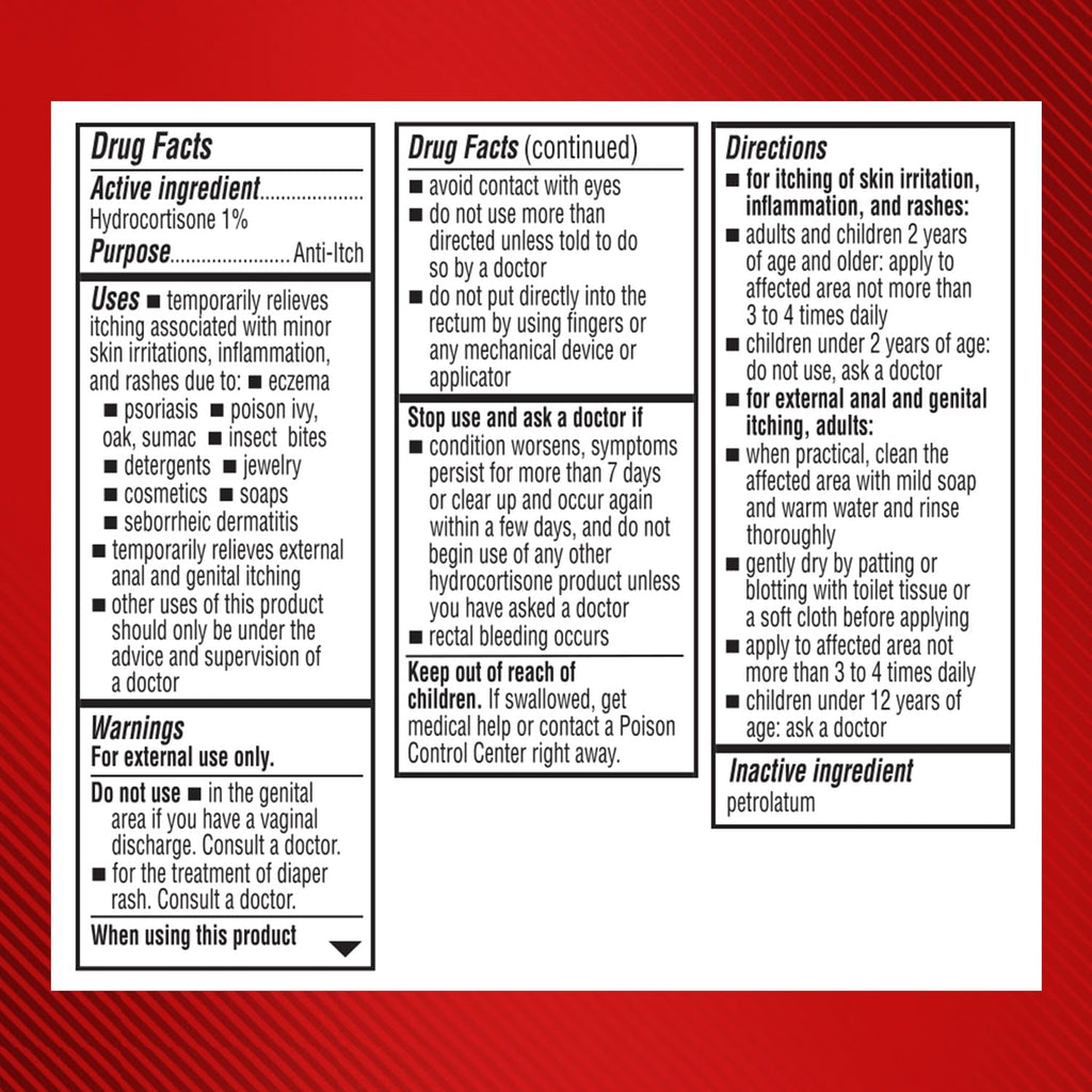 Cortizone-10 Maximum Strength Water Resistant Itch Relief Ointment, 1% Hydrocortisone, Fast-Acting, Anti-Itch Cream for Bug Bites, Rash, Eczema, Psoriasis, Poison Ivy, Oak, Sumac & More, 2 oz - TrustMedUSA