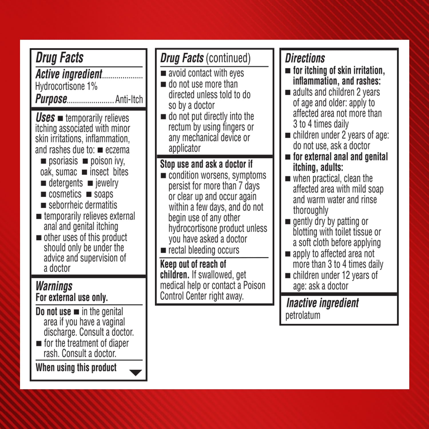 Cortizone-10 Maximum Strength Water Resistant Itch Relief Ointment, 1% Hydrocortisone, Fast-Acting, Anti-Itch Cream for Bug Bites, Rash, Eczema, Psoriasis, Poison Ivy, Oak, Sumac & More, 2 oz - TrustMedUSA