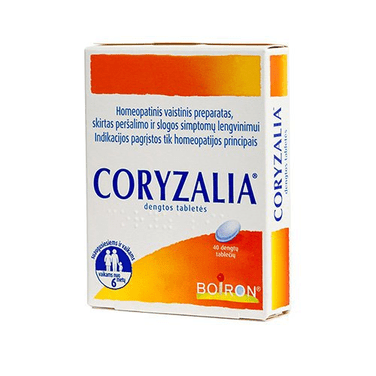 Coryzalia Homeopathic tablets for colds and flu, 40 Tabs - TrustMedUSA
