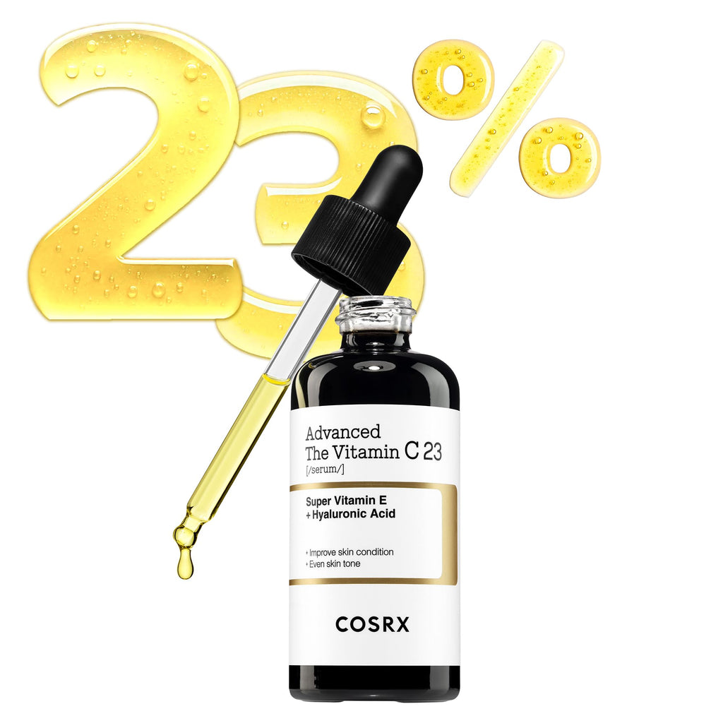 COSRX Advanced Pure Vitamin C 23% Serum with Vitamin E & Glutathione, Korean Vitamin C Serum for Fine Lines, Uneven Skin Tone & Dull Skin, 0.7oz, Korean Skin Care, Mothers Day Gifts for Mom & Wife - Maple Wellness Supplements