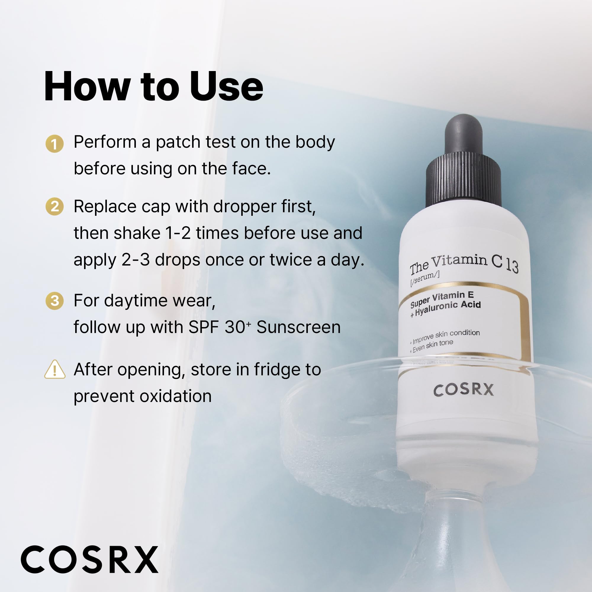 COSRX Pure Vitamin C 13% Serum (Renewal) with Vitamin E & Hyaluronic Acid, Korean Vitamin C Serum, Hydrating Facial Serum for Uneven Skin Tone, Dull Skin, 0.67 oz, Korean Skin Care, Mothers Day Gifts - Maple Wellness Supplements