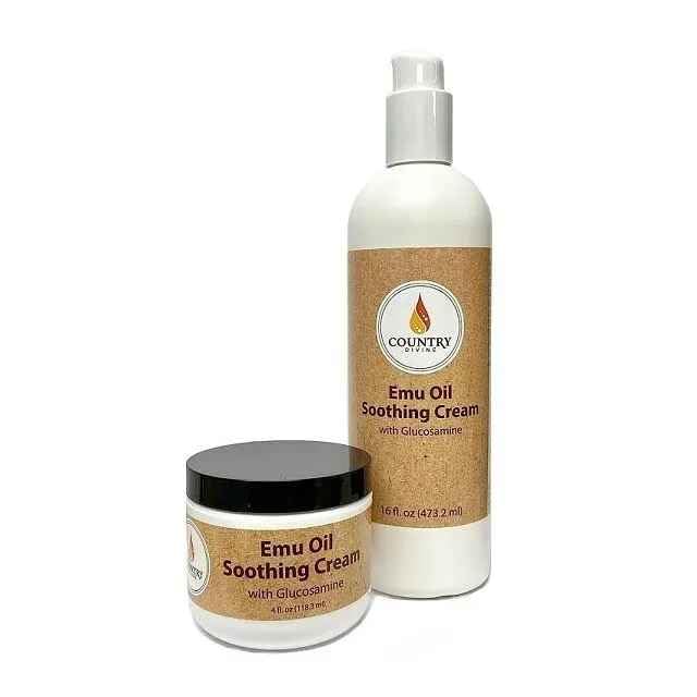 Country Divine Emu Oil Soothing Cream with Glucosamine 4oz. Jar - TrustMedUSA