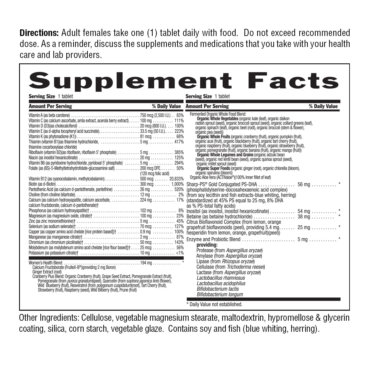 Country Life CORE Daily-1 for Women 50+ Multivitamin - Formulated for Women Over 50, Complete Daily Nutrition with Women's Health Blend, Coenzymated B Vitamins, Probiotics, and Digestive Enzymes - TrustMedUSA