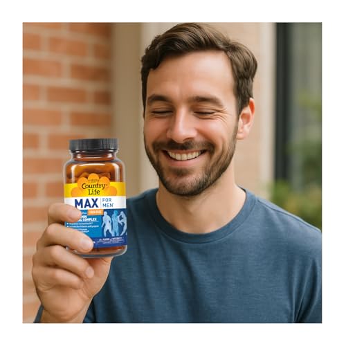 Country Life Max for Men Multivitamin: Iron-Free, Gluten Free, Saw Palmetto, Lycopene, Daily Support for Energy, Heart & Men's Health,120 Vegetarian Tablets - TrustMedUSA