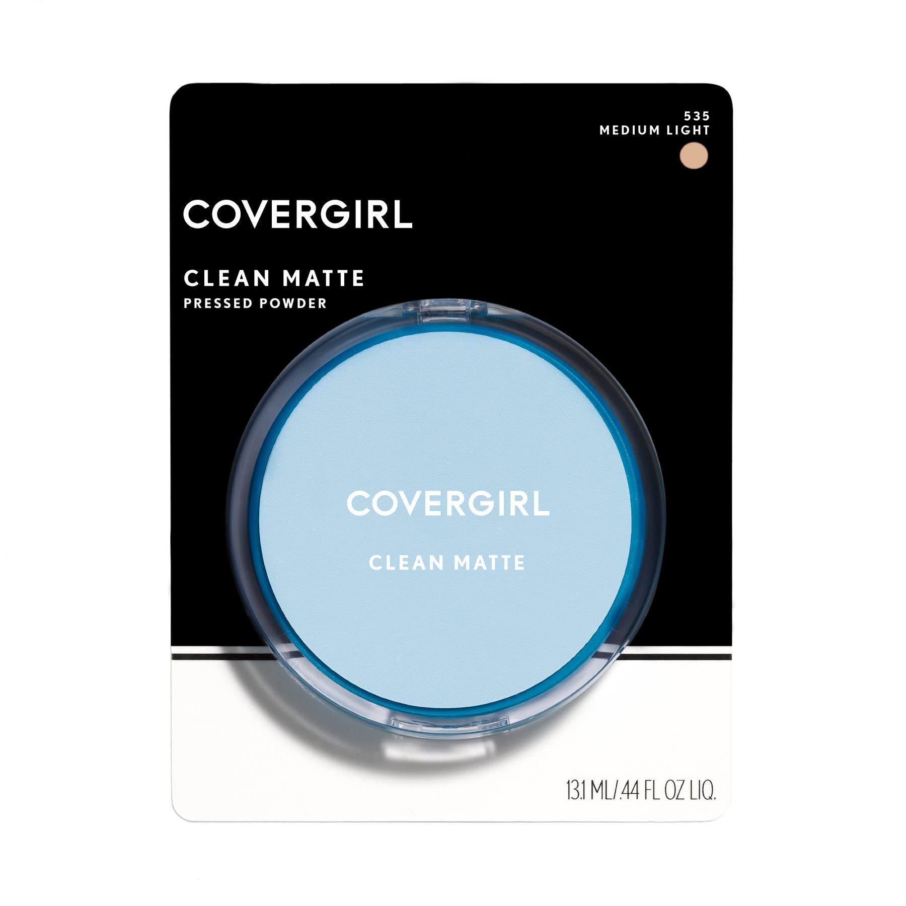 COVERGIRL Clean Matte Pressed Powder, Medium Light 535, 0.35 Oz, Pack of 1 (Packaging May Vary) - TrustMedUSA