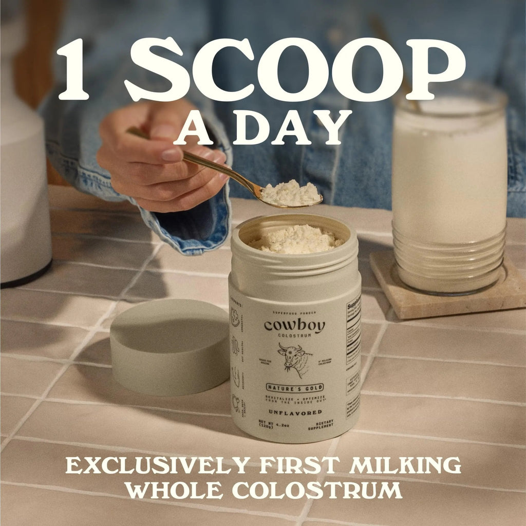 Cowboy - The Exclusive 1st Milking, Whole, Grass Fed Colostrum Supplement for Full Body Health - Sugar Free Bovine Colostrum Powder Packed with Bioactive(Vanilla & Chocolate) Nutrients - TrustMedUSA