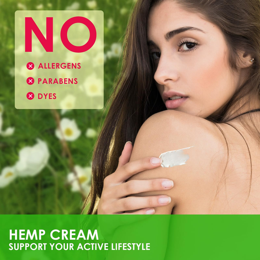 cozyuever 8.5 Oz Hemp Cream with Arnica, Menthol, Aloe, Emu Oil, Turmeric - TrustMedUSA