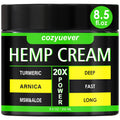cozyuever 8.5 Oz Hemp Cream with Arnica, Menthol, Aloe, Emu Oil, Turmeric - TrustMedUSA
