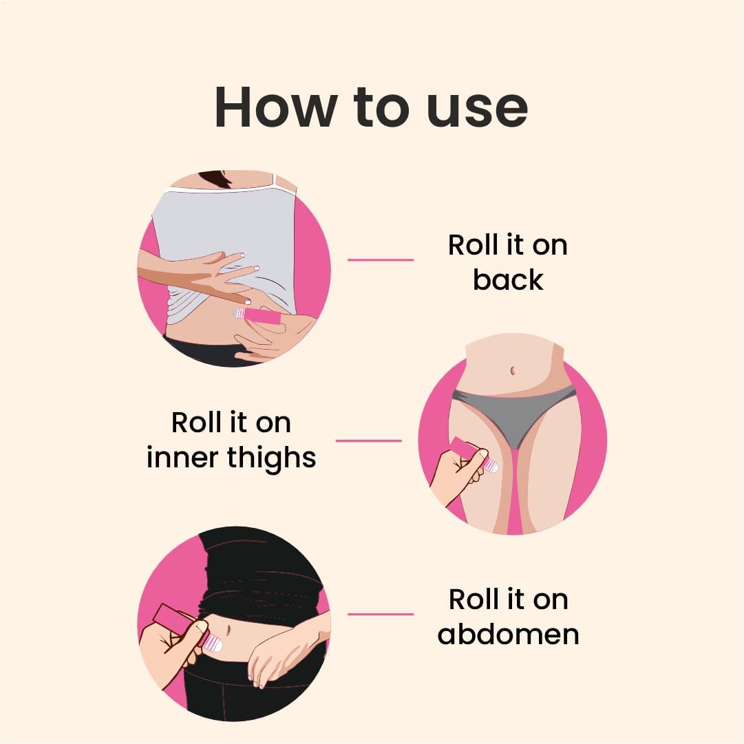 Cramp Aid Roll On for Menstrual Cramps | Instant Period Pain Relief | | Natural & Ayurvedic Alternative to hot Bags | Fits in Pocket - TrustMedUSA