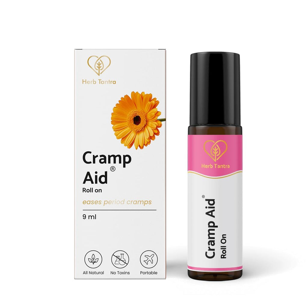 Cramp Aid Roll On for Menstrual Cramps | Instant Period Pain Relief | | Natural & Ayurvedic Alternative to hot Bags | Fits in Pocket - TrustMedUSA