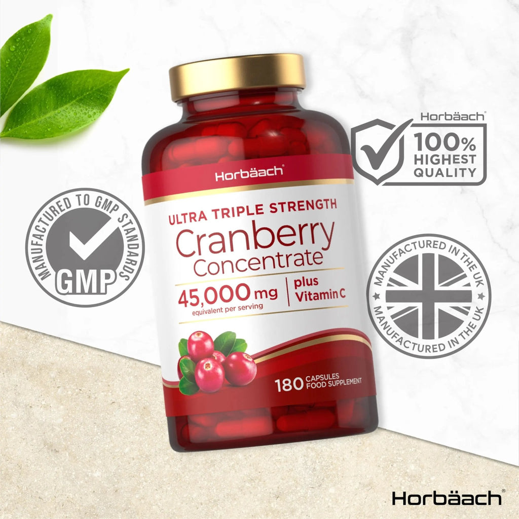 Cranberry Capsules 45,000 mg | High Strength Cranberry Extract with Vitamin C - TrustMedUSA