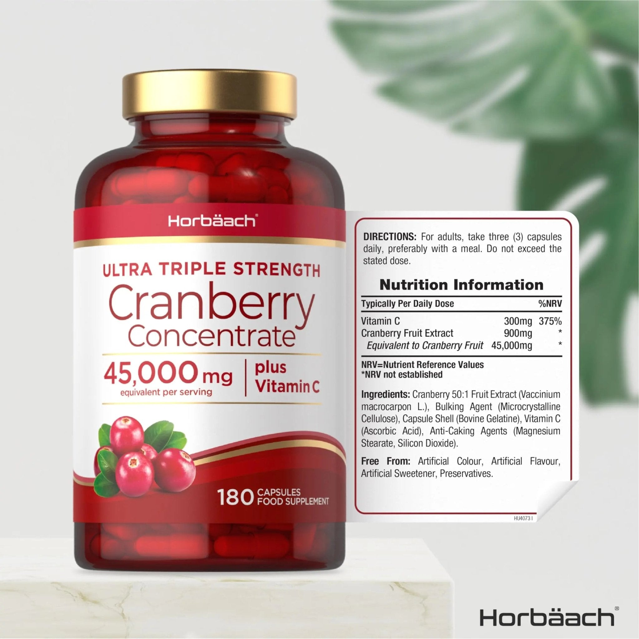 Cranberry Capsules 45,000 mg | High Strength Cranberry Extract with Vitamin C - TrustMedUSA