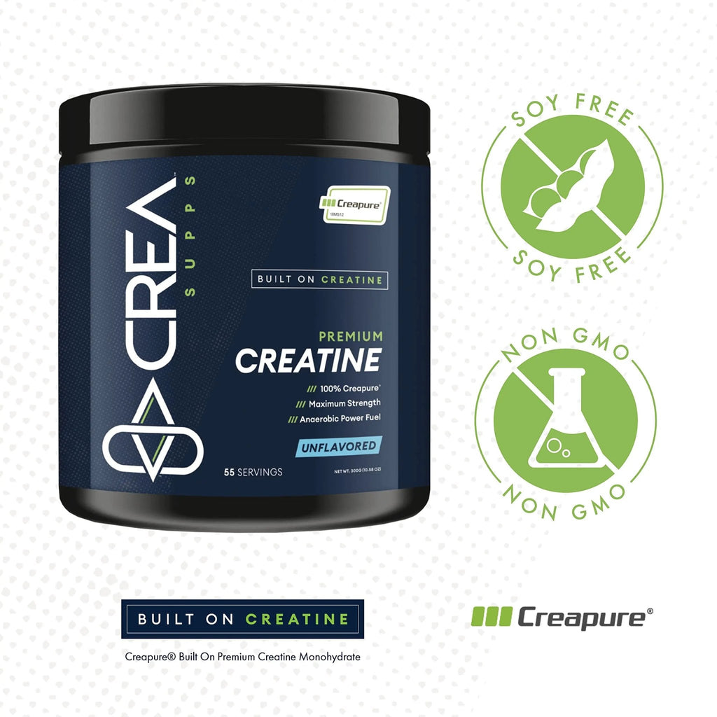 CREA SUPPS Premium Creapure Creatine Monohydrate Powder | Pure, Vegan, Keto - TrustMedUSA