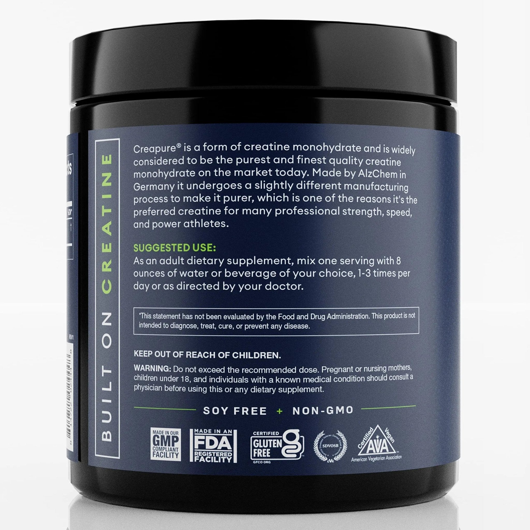 CREA SUPPS Premium Creapure Creatine Monohydrate Powder | Pure, Vegan, Keto - TrustMedUSA