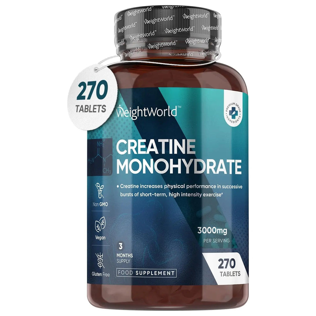 Creatine Monohydrate 3000mg - 270 Tablets - Gym Energy Supplement for Men & Women - TrustMedUSA