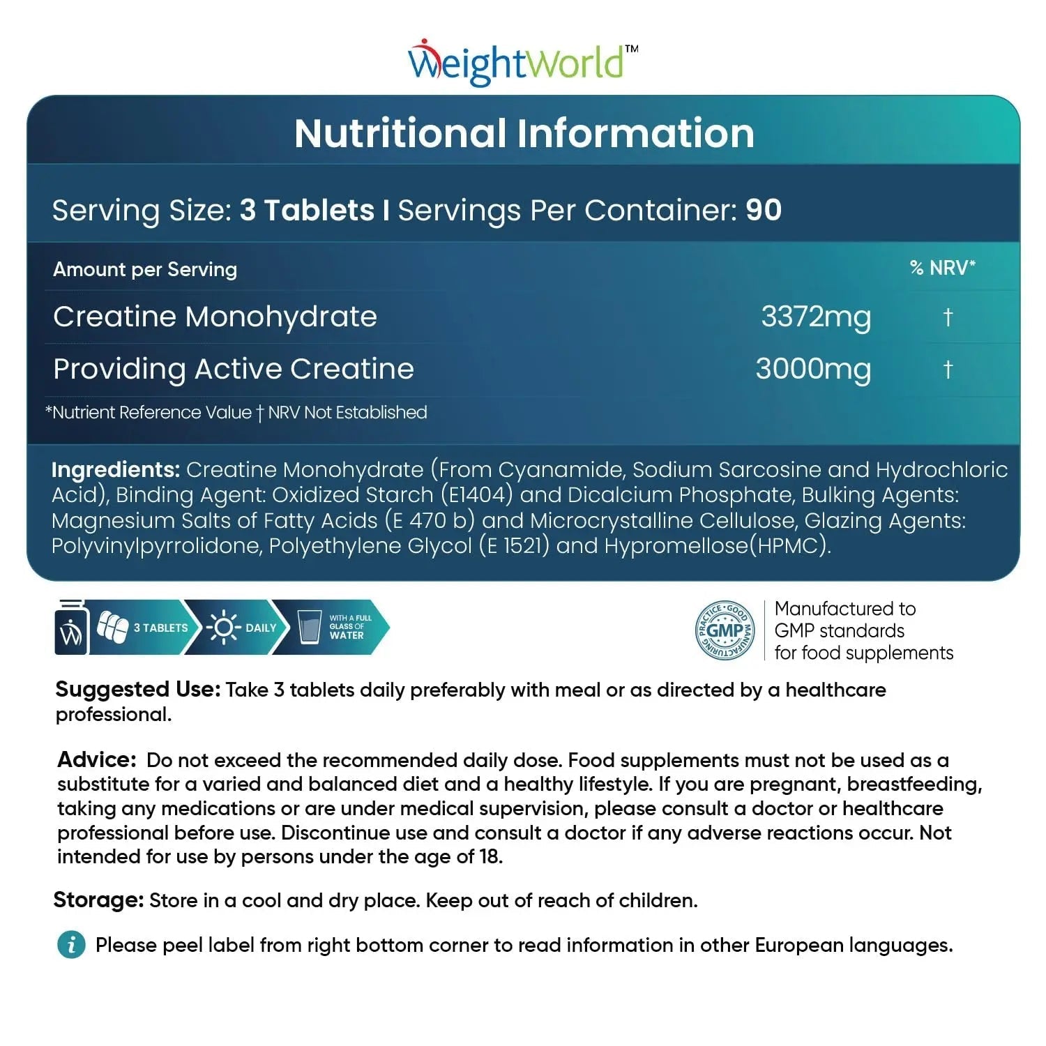 Creatine Monohydrate 3000mg - 270 Tablets - Gym Energy Supplement for Men & Women - TrustMedUSA