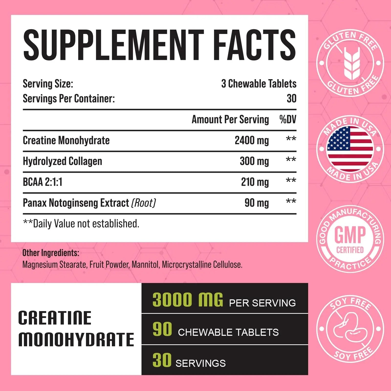 Creatine Monohydrate for Women, Creatine Supplement 3000mg, with Hydrolyzed - TrustMedUSA