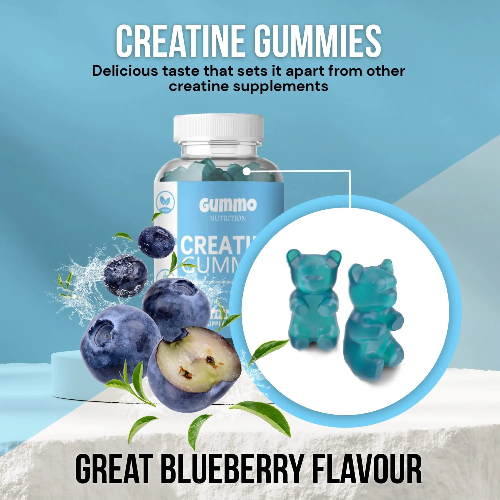 Creatine Monohydrate Gummies 4000mg for Men & Women - 60 Chewable Creatine - TrustMedUSA