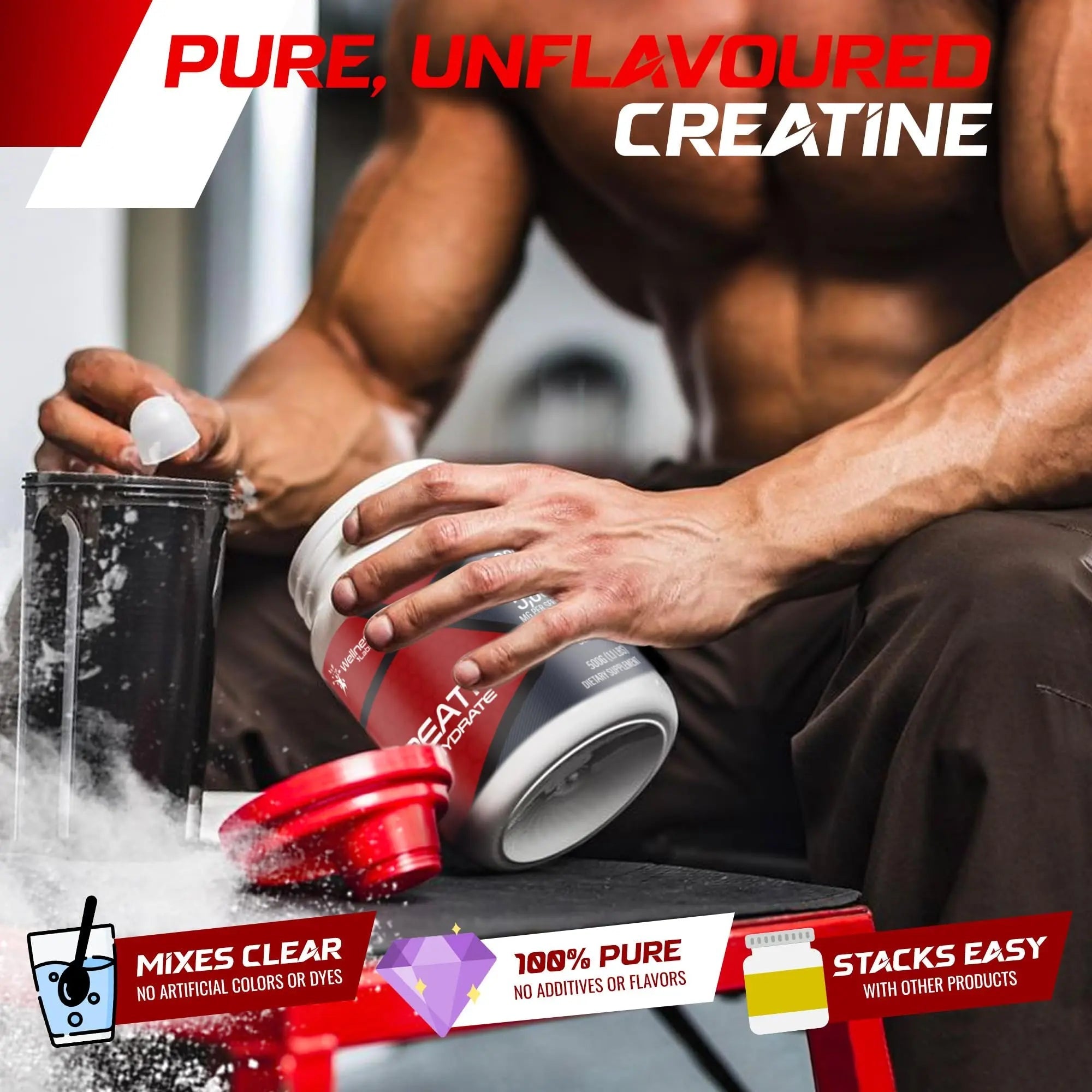 Creatine Monohydrate Powder - 5000mg Micronized for Muscle Growth, Enhanced - TrustMedUSA