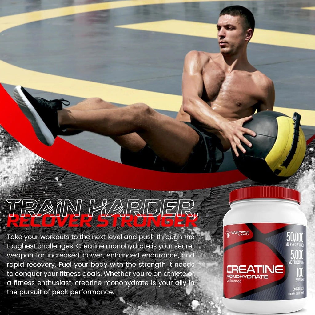 Creatine Monohydrate Powder - 5000mg Micronized for Muscle Growth, Enhanced - TrustMedUSA
