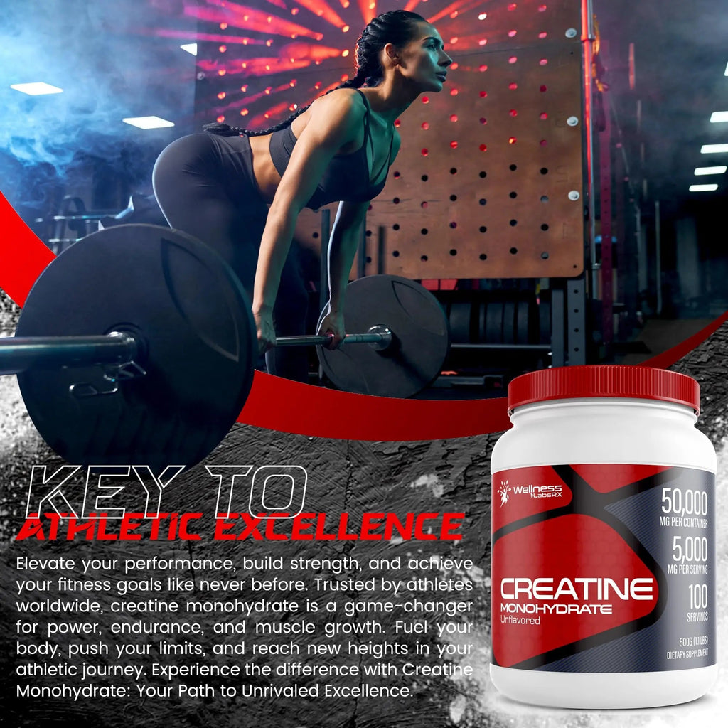 Creatine Monohydrate Powder - 5000mg Micronized for Muscle Growth, Enhanced - TrustMedUSA
