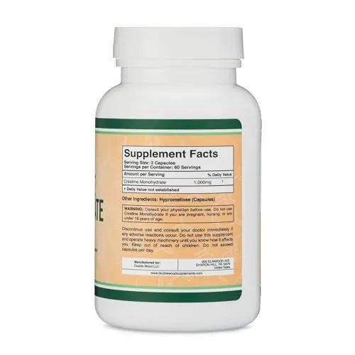 Creatine Pills 1,000mg Per Serving (120 Creatine Capsules) Micronized Creatine - TrustMedUSA