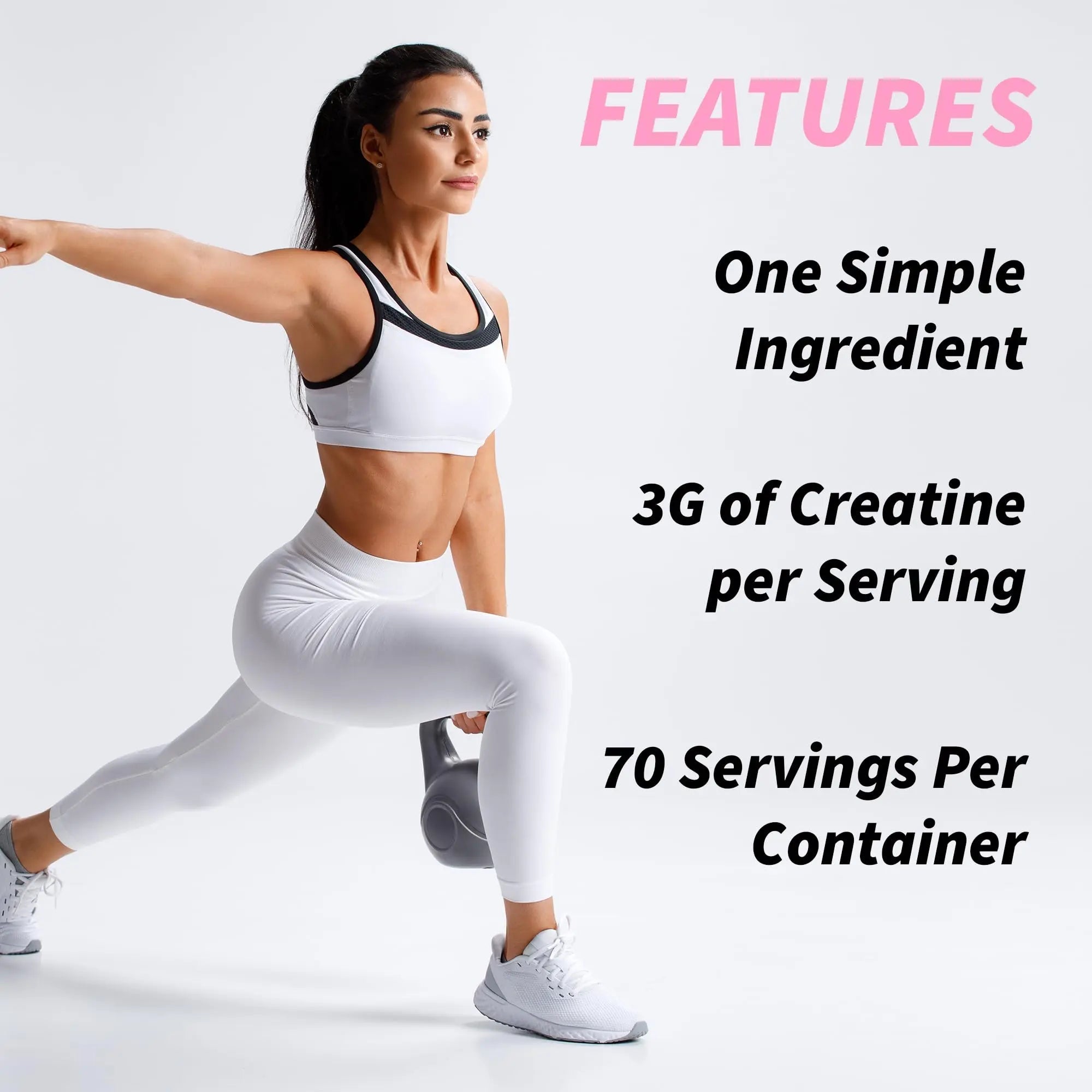 Creatine Supplement for Women's Booty Gains - Unflavored Micronized Creatine - TrustMedUSA