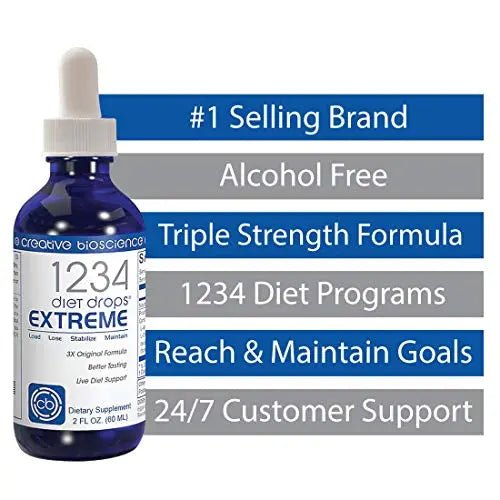 Creative Bioscience 1234 Diet Drops Extreme for Women & Men, Diet Drops for Weight - TrustMedUSA