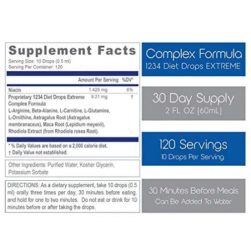 Creative Bioscience 1234 Diet Drops Extreme for Women & Men, Diet Drops for Weight - TrustMedUSA